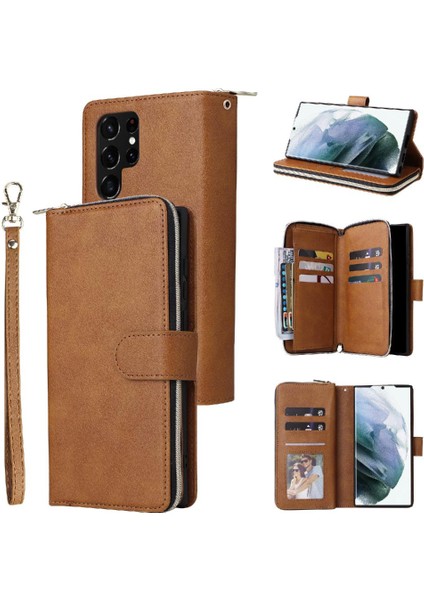 Samsung Galaxy S22 Ultra Kart Tutucu Fermuarlı Cebi El Çantası (Yurt Dışından) modelleri