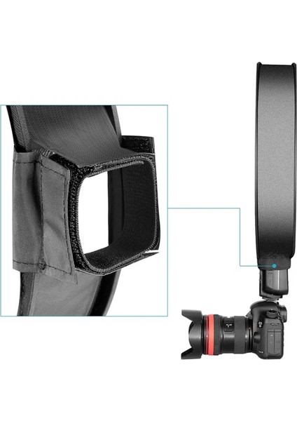 Tüm Tepe Kafa Flaşı Için 40CM Universal Çember Softbox Yumuşatıcı Canon Nikon Sony Fujifilm Olympus indirimleri
