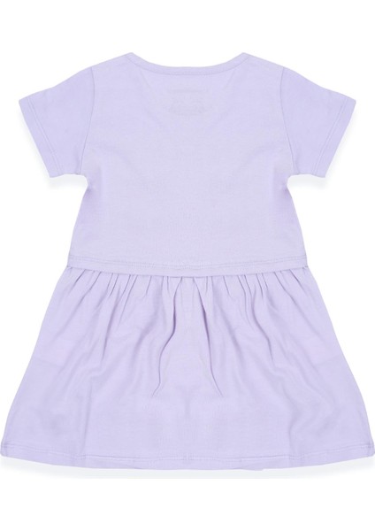 Kız Çocuk Yazı Baskılı Taş Detaylı Cepli Penye Elbise fırsatları