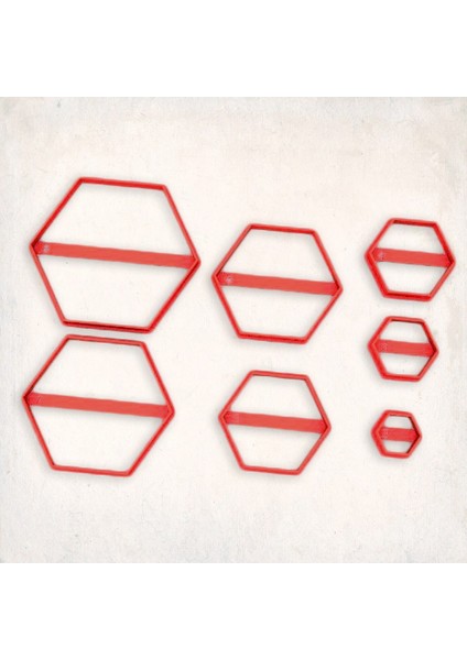 2-8 cm Altıgen Kurabiye Kalıp Seti 7’li