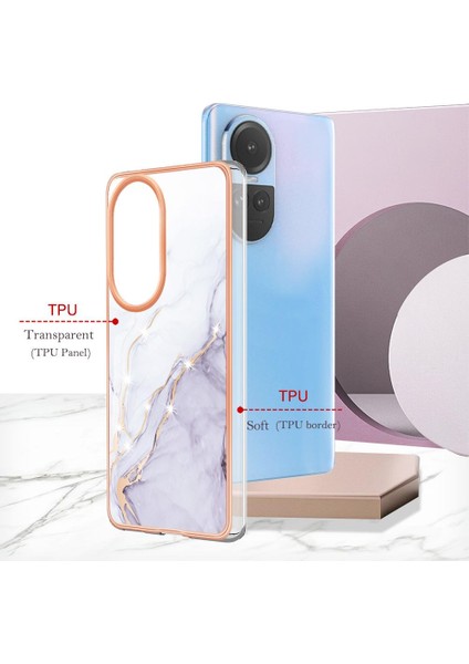 Oppo Oppo 10 5g Için Kılıf Mermer Desen Yumuşak Tampon Ince Tpu Koruma (Yurt Dışından)