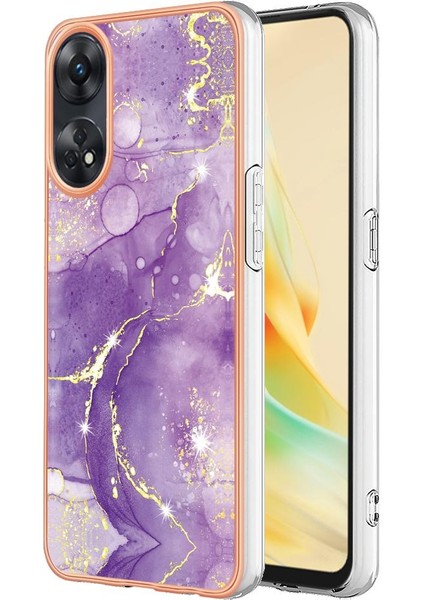 Oppo Oppo 8t 4g Koruma Için Kılıf Yumuşak Tampon Ince Tpu Mermer Desen (Yurt Dışından)