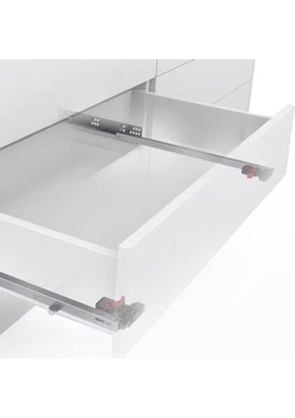 Slidea Frenli Mandallı 400 18 mm Çekmece Rayı Kısmi Acılım (Mandal Dahil)