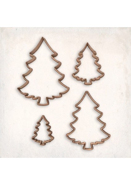 Çam Ağacı Kurabiye Kalıp Seti 4’lü