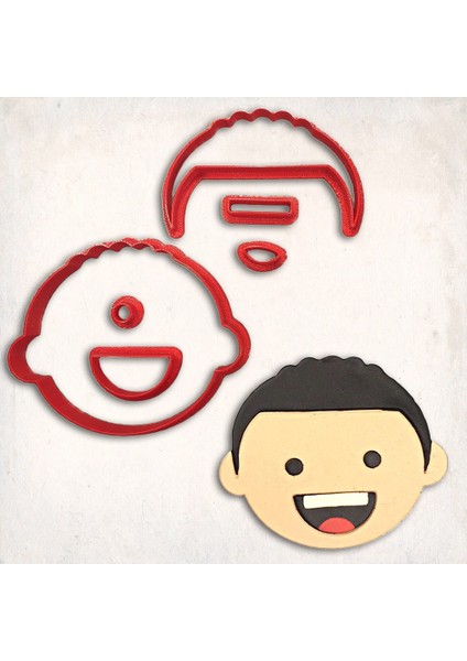 Çocuk Yüz-2 Detay Kurabiye Kalıp Seti 6’lı