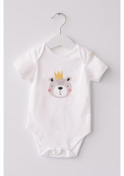 %100 Organik Pamuk 3lü Baskılı Kısa Kollu Bebek Body modelleri