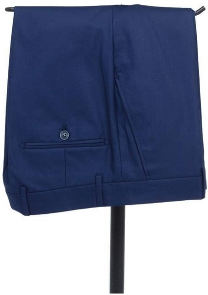 Lacivert Gabardin Mono Yaka Astarlı Yelekli 6 Drop Slim Fit Dar Kesim Smokin Damatlık 1001195166