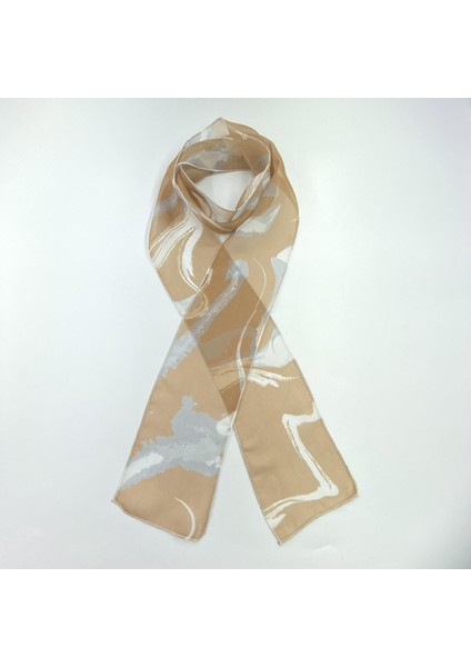 Paredora Soft Desenli Karamel Hippi Fular