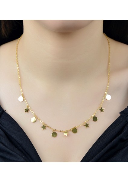 7 gr (Gram) Pullu Yıldız Kolye 22 Ayar Altın