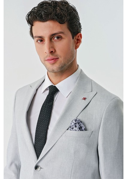 Gri Örme Kırlangıç Yaka 6 Drop Slim Fit Dar Kesim Klasik Takım Elbise 1001240112 indirimleri