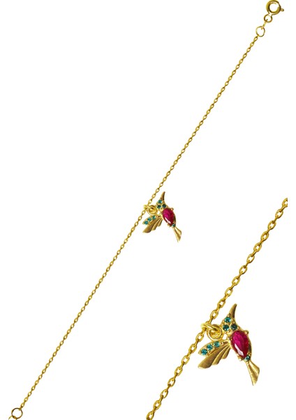 Kadın Ruby Kuş Model 925 Ayar Gümüş Halhal fırsatları