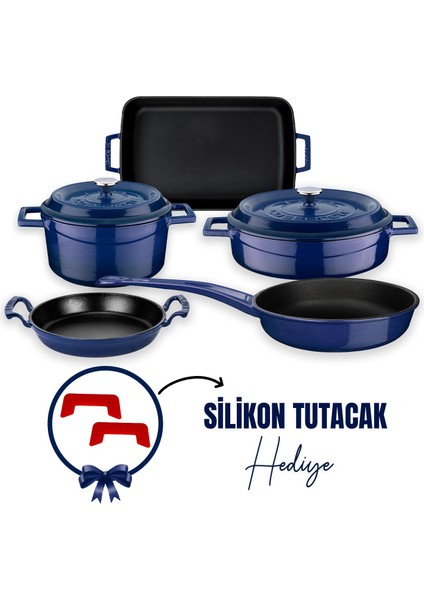 Döküm 5x Trendy Serisi 8 Parça Tencere & Tava Seti