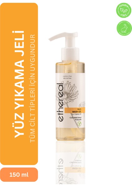 Ethereal Yüz Yıkama Jeli Calendula Özlü, Yağlı Ve Yıpranmış Ciltler İçin 150 ml