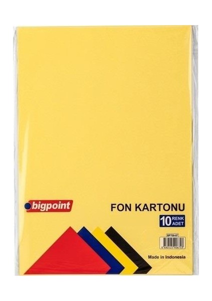 Fon Kartonu 50X70CM 120 Gram Karışık 10 Renk 100'LÜ Paket