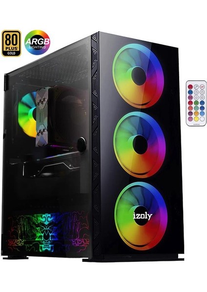 İzoly Quantum İ9-13900K 16GB Ddr5 Ram 1tb M.2 Nvme SSD - 512GB SSD 24GB RTX4090 27" 165Hz Curved Oyuncu Masaüstü Bilgisayarı