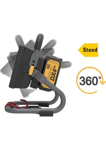 DX62B 18 Volt 20W 750/1600 Lümen Profesyonel İki Kademeli LED Projektör (Akü Dahil Değildir)