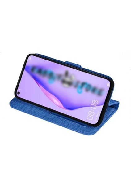 Samsung A03S Kapaklı Cüzdanlı Kart Bölmeli Kumaş Desenli Kılıf