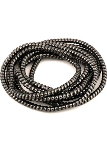 Kablo Kordon Koruyucu Spiral Sarma Kılıf Koruma Black Shine Gri