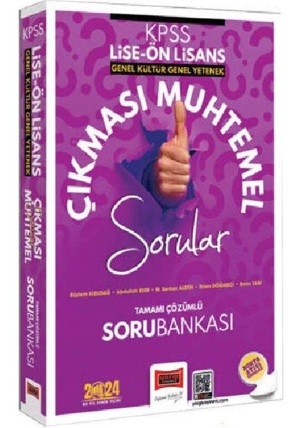 2024 KPSS Lise Ön Lisans Genel Kültür Genel Yetenek Çıkması Muhtemel Sorular Soru Bankası