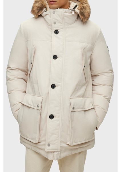Su Itici Çıkarılabilir Kapüşonlu Kuş Tüyü Dolgulu Regular Fit Mont Erkek Mont 50499371 131