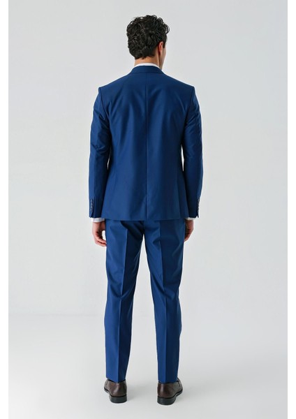 Lacivert Gabardin Kırlangıç Yaka Yelekli 6 Drop Slim Fit Klasik Takım Elbise 1001240187 indirimleri