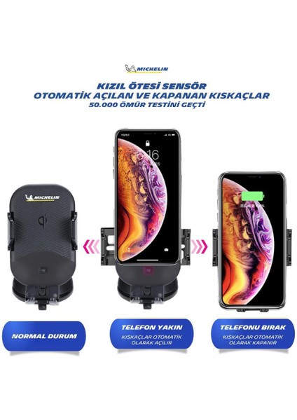 MC33368 Wireless Telefon Şarj Cihazı ve Dokunmatik Akıllı Telefon Tutucu fırsatları