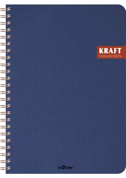 Le Color Kraft Ofis Defter Spiralli Çizgili Lacivert