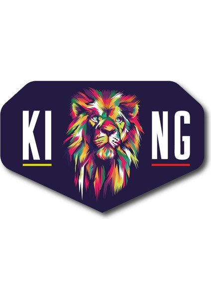 Lion King - 6,5X10 cm Mıknatıslı Evrensel Tak Çıkar Dekoratif Aksesuar