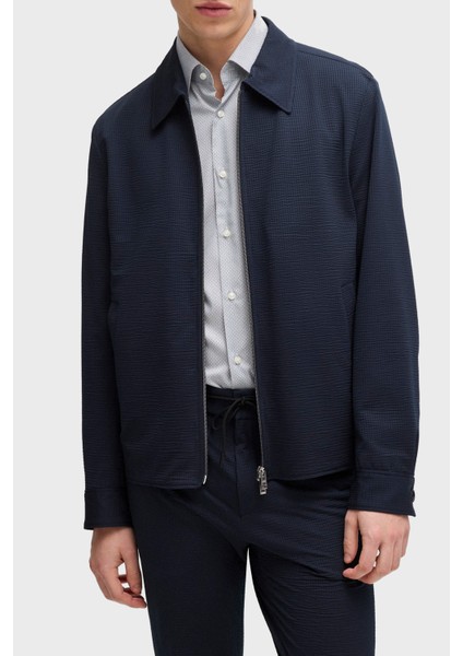 Streç Gofre Kumaştan Slim Fit Ceket Erkek Ceket 50514607 404
