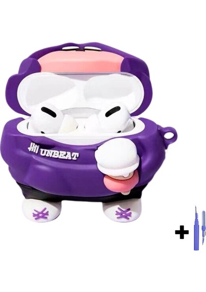 Pro Uyumlu Hoodie Patrick Yıldız Figürlü Kılıf ve Mavi Bluetooth Kulaklık Temizleme Kalemi Ikili Set fiyatları