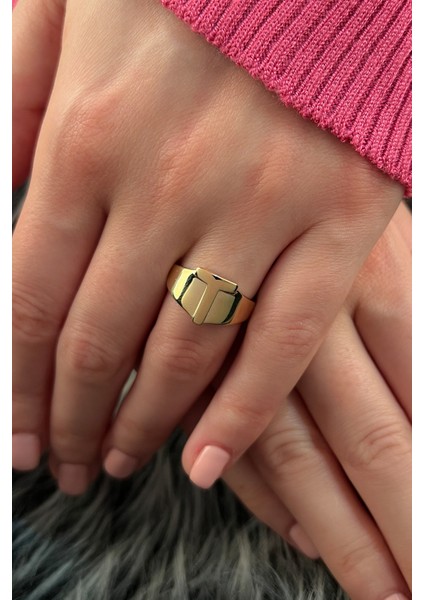 14 Ayar Altın Taşsız T Harfli Yüzük fiyatları