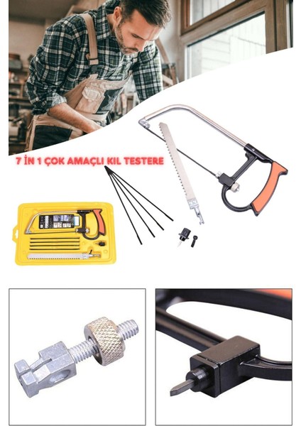 Tekno Trust 7 In 1 Çok Amaçlı Kıl Testere 7 Parça El Testeresi