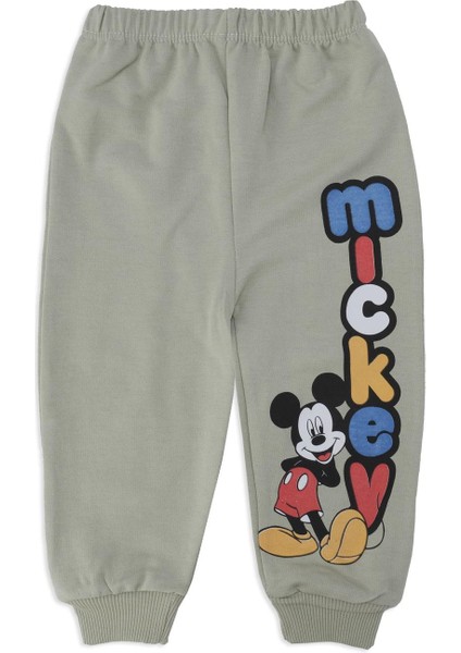 Erkek Bebek Mickey Mouse Baskılı Yazılı 2'li Alt Üst Takım