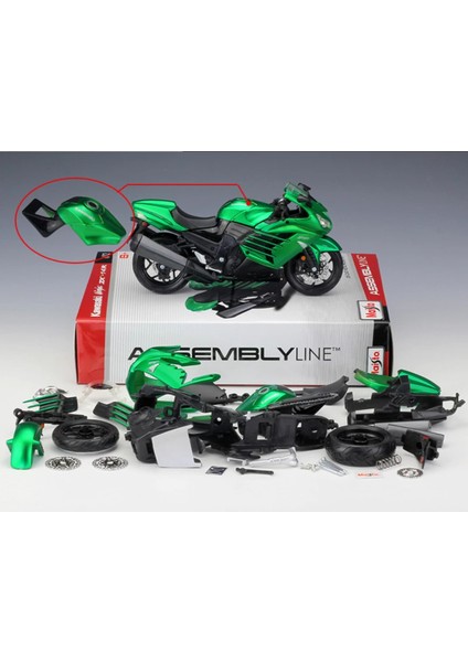 Kawasaki Ninja Zx 14 R 1:12 Model Motosiklet Yap Boz Birleştir