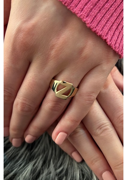 14 Ayar Altın Taşsız Z Harfli Yüzük fiyatları