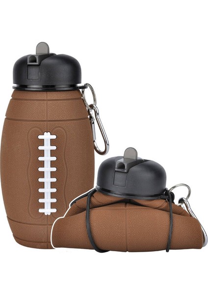 600ML Açık Hava Sporları Su Şişesi Katlanır Taşınabilir Düşmeye Dayanıklı ve Sızdırmaz Silikon Su ŞIŞESI-600ML (Yurt Dışından)