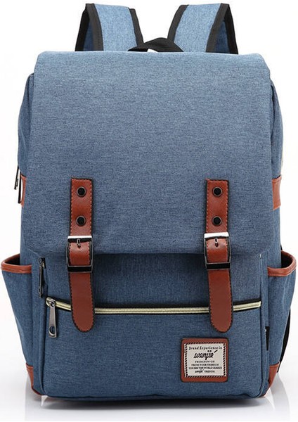 Erkek Kadın Açık Kanvas Seyahat Sırt ÇANTASI-29*13.5*43CM-MAVI (Yurt Dışından)