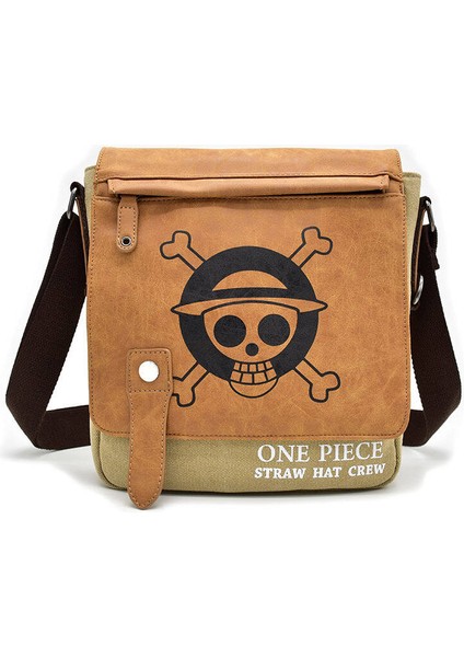 Erkek Modası Crossbody Çanta Anime Omuz Çantası - Kahverengi -25*7*28CM-SARI (Yurt Dışından)