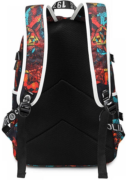 Erkek Kadın Baskılı Su Itici Laptop Çantası Açık Seyahat Sırt Çantası Sırt Çantası Okul ÇANTASI-30*15*48CM-SARI (Yurt Dışından) modelleri