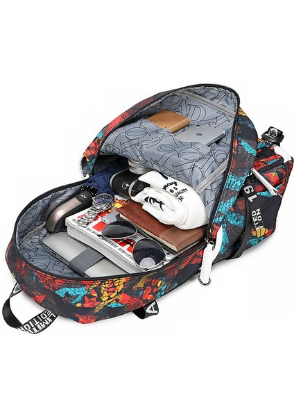 Erkek Kadın Baskılı Su Itici Laptop Çantası Açık Seyahat Sırt Çantası Sırt Çantası Okul ÇANTASI-30*15*48CM-SARI (Yurt Dışından) fırsatları