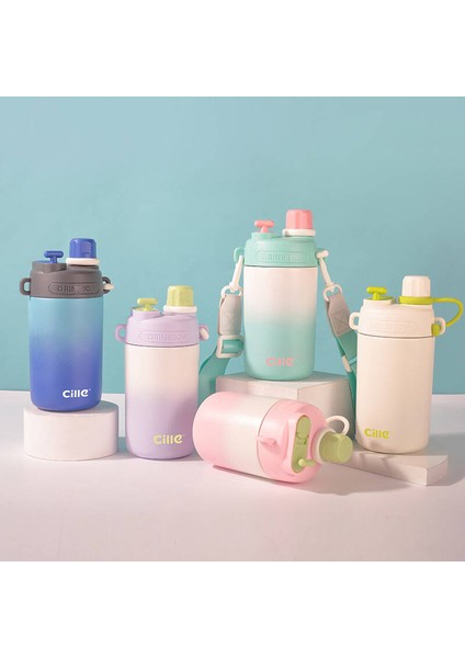 580ML Gıda Sınıfı Yalıtımlı Su Şişesi Büyük Kapasiteli Çift Içecek Paslanmaz Çelik Hasır Su ŞIŞESI-580ML (Yurt Dışından)