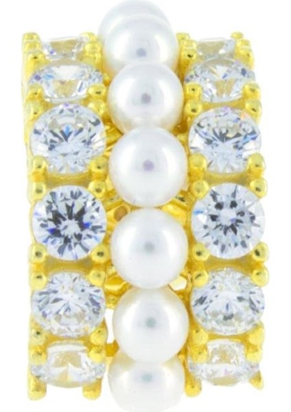 925 Ayar Gümüş İnci İşlemeli Kıkırdak Küpe fiyatları