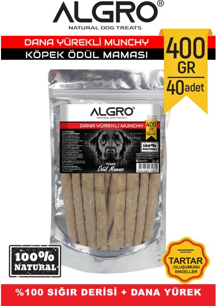 Dana Yürekli Munchy Stick Çiğnemelik Yenilebilir 400 gr. x 5 Paket