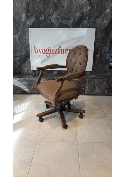 Byoguzfurniture Ahşap Çalışma Makam Koltuğu