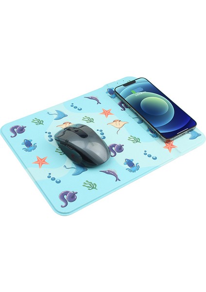 Mouse Pad Cep Telefonu Tutucu Kablosuz Şarj Mouse Pad (Yurt Dışından)
