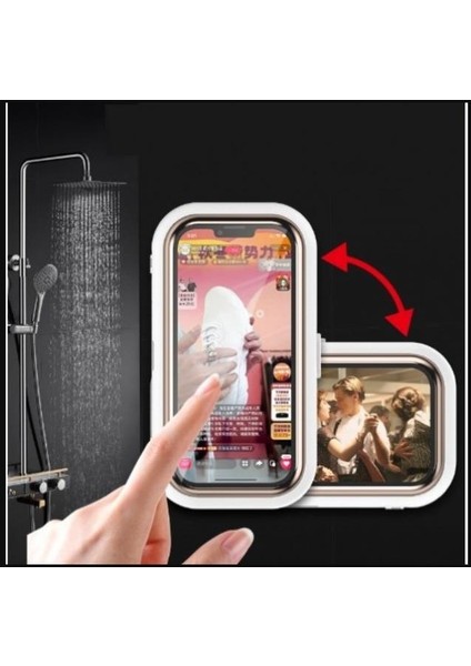 Su Geçirmez Duş Telefon Tutacağı 360° Dönebilir Banyo,mutfak Telefon Standı fırsatları