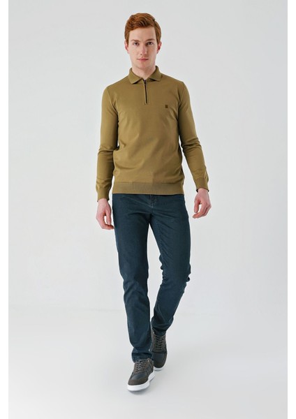 Bal Örme Polo Yaka Klasik Slim Fit Dar Kesim Triko 1012235269 modelleri