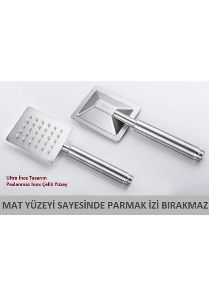 Sart Mat Inox Oval Borulu Hareketli Sürgülü Duş Seti Üst Takımı indirimleri