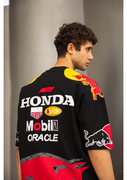 Rex Moda Honda Baskılı Oversize  T-Shirt