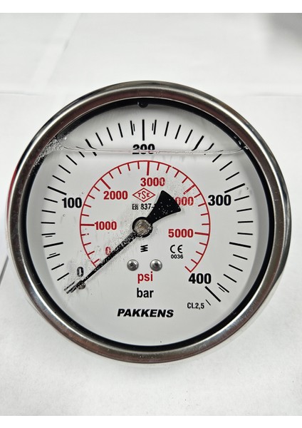 Çap 100 Arkadan 400 Bar Gliserinli Manometre